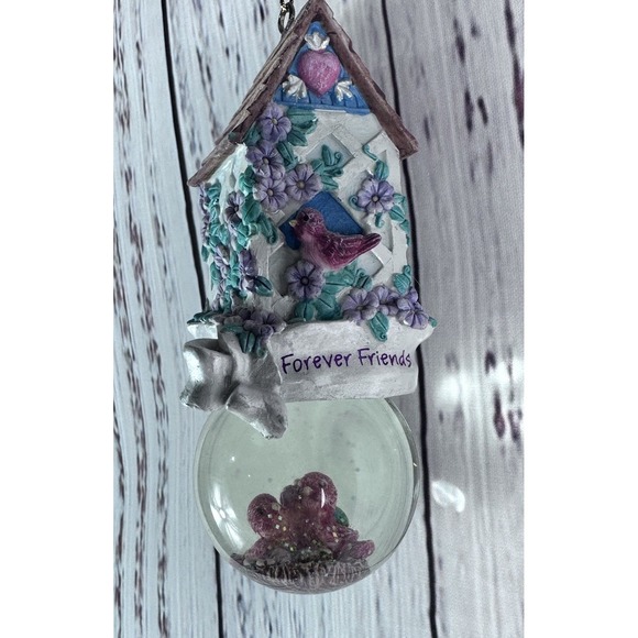 Carlton Cards Birdhouse Hanging Globe Birds Vintage Floral - Picture 9 of 10